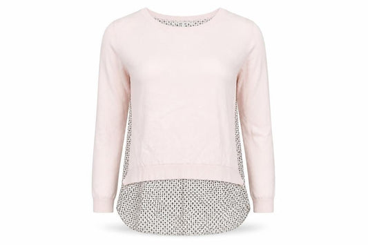 Next Women’s Pink Geometric Back Jumper Size 10 Pullover Top