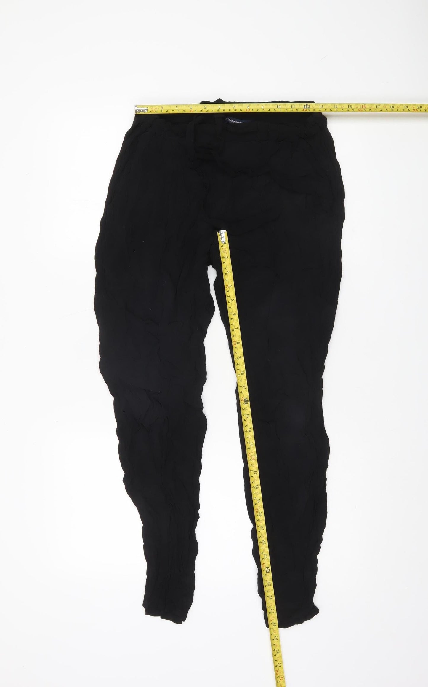 French Connection Women’s Black Viscose Straight Trousers Size 8