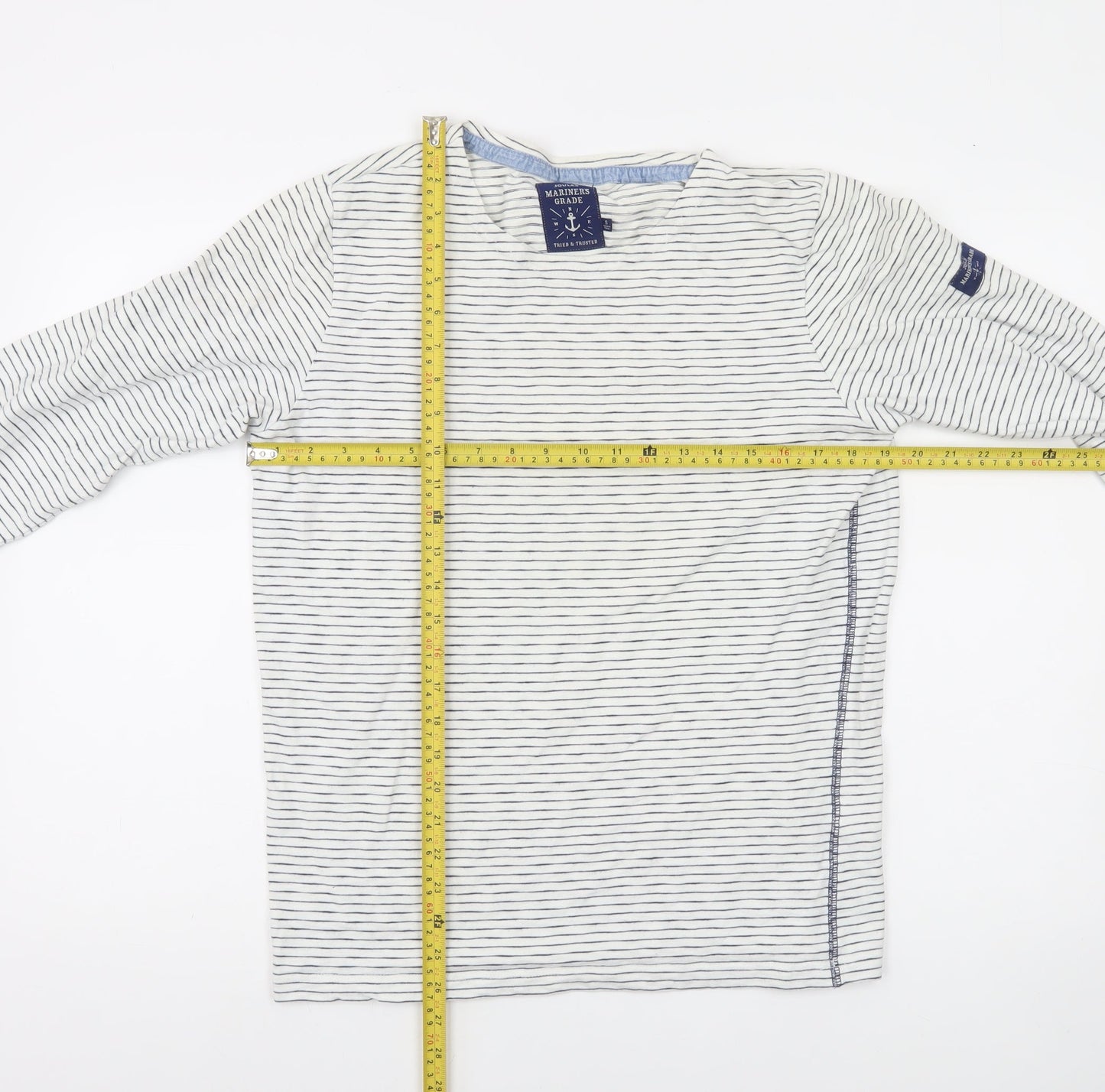 Joules Womens White Striped Nautical Long Sleeve T-Shirt Size S