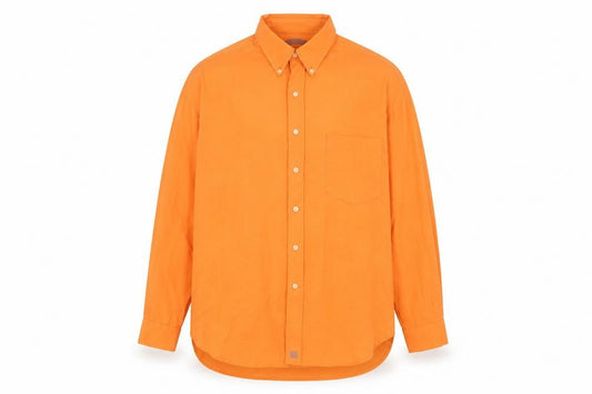 Rhodes England Men's Orange XL Button-Down Cotton Shirt