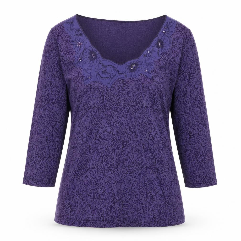 Marks & Spencer Per Una Womens Purple Floral Tunic Blouse Size 10