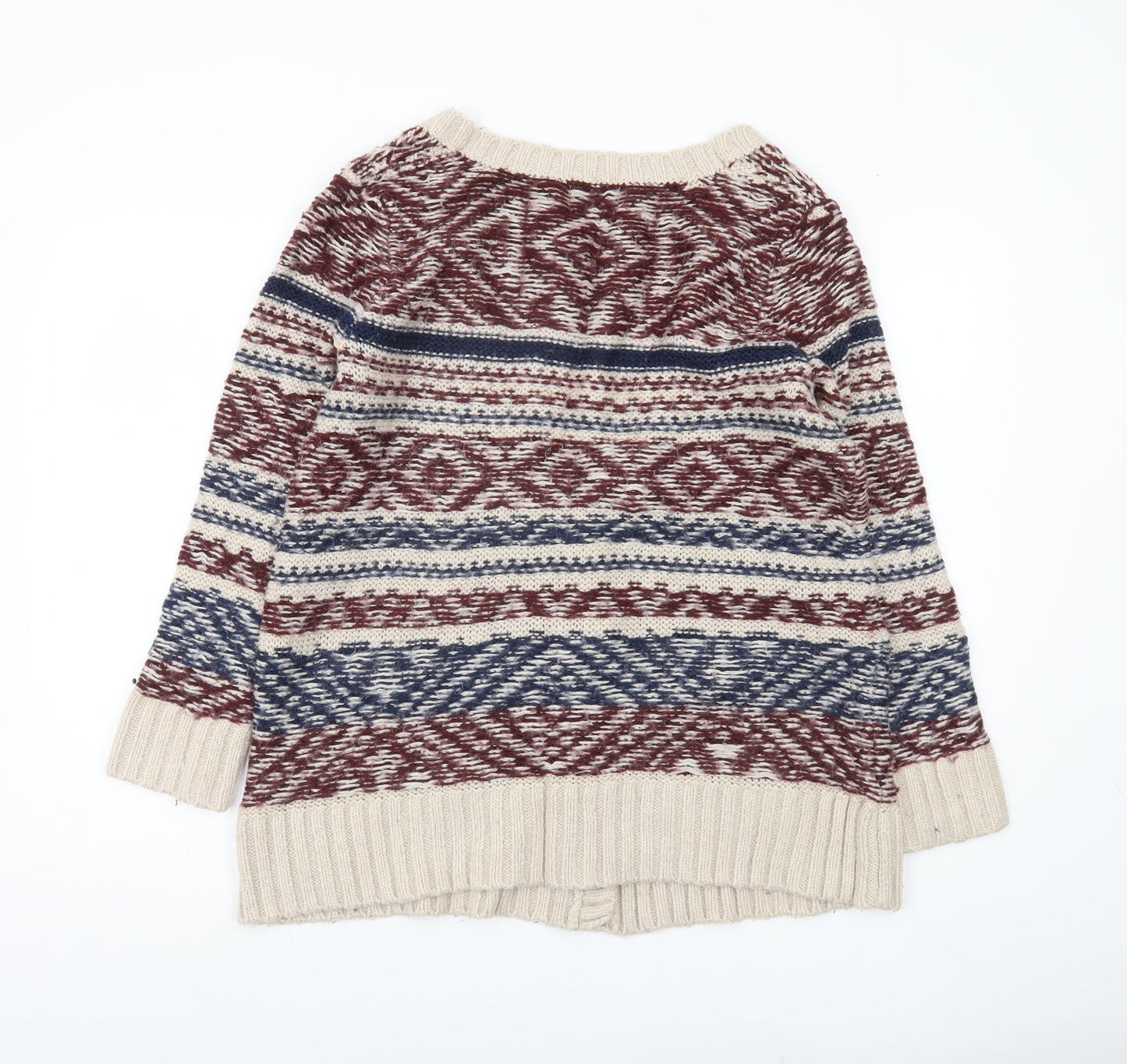 New Look Women’s Multicoloured Aztec Knit Cardigan UK 12 V-Neck
