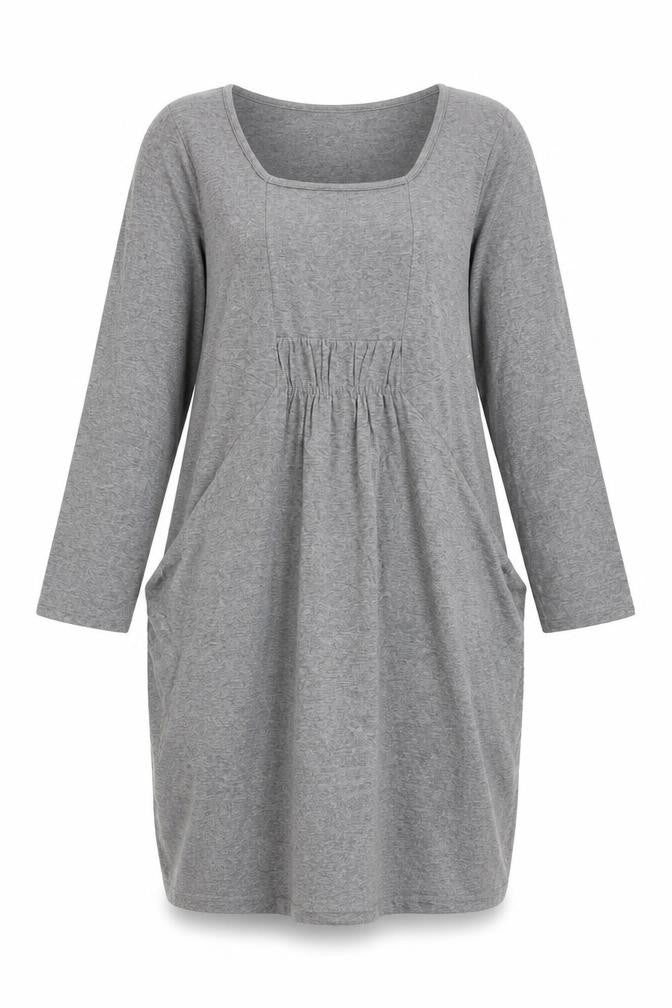 Marks & Spencer Women’s Grey Shift Dress Size 10 Square Neck