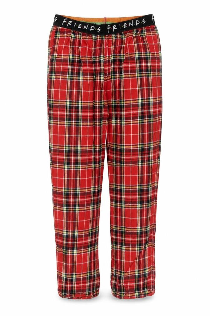 FRIENDS Womens Red Plaid Flannel Pyjama Pants Size 12-14