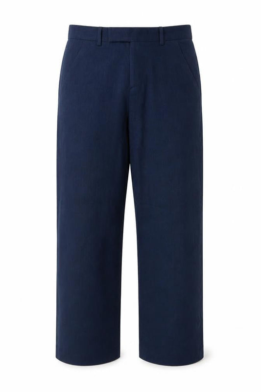 Front view of ASOS Men’s Blue Regular Fit Trousers Size 28W 32L Straight Leg