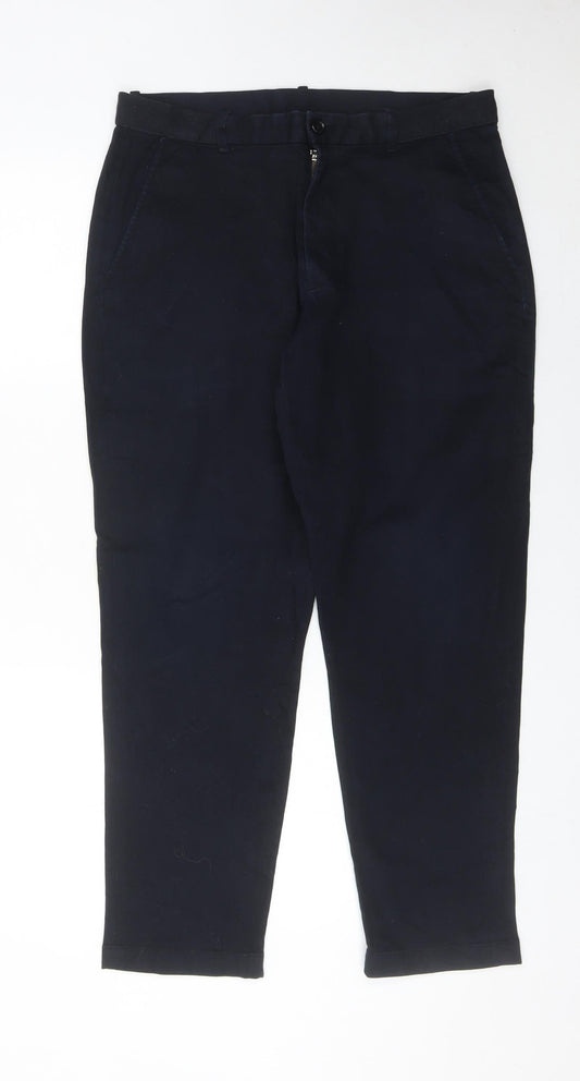 Uniqlo Men's Black Slim Chino Trousers 30x30 Cotton Blend
