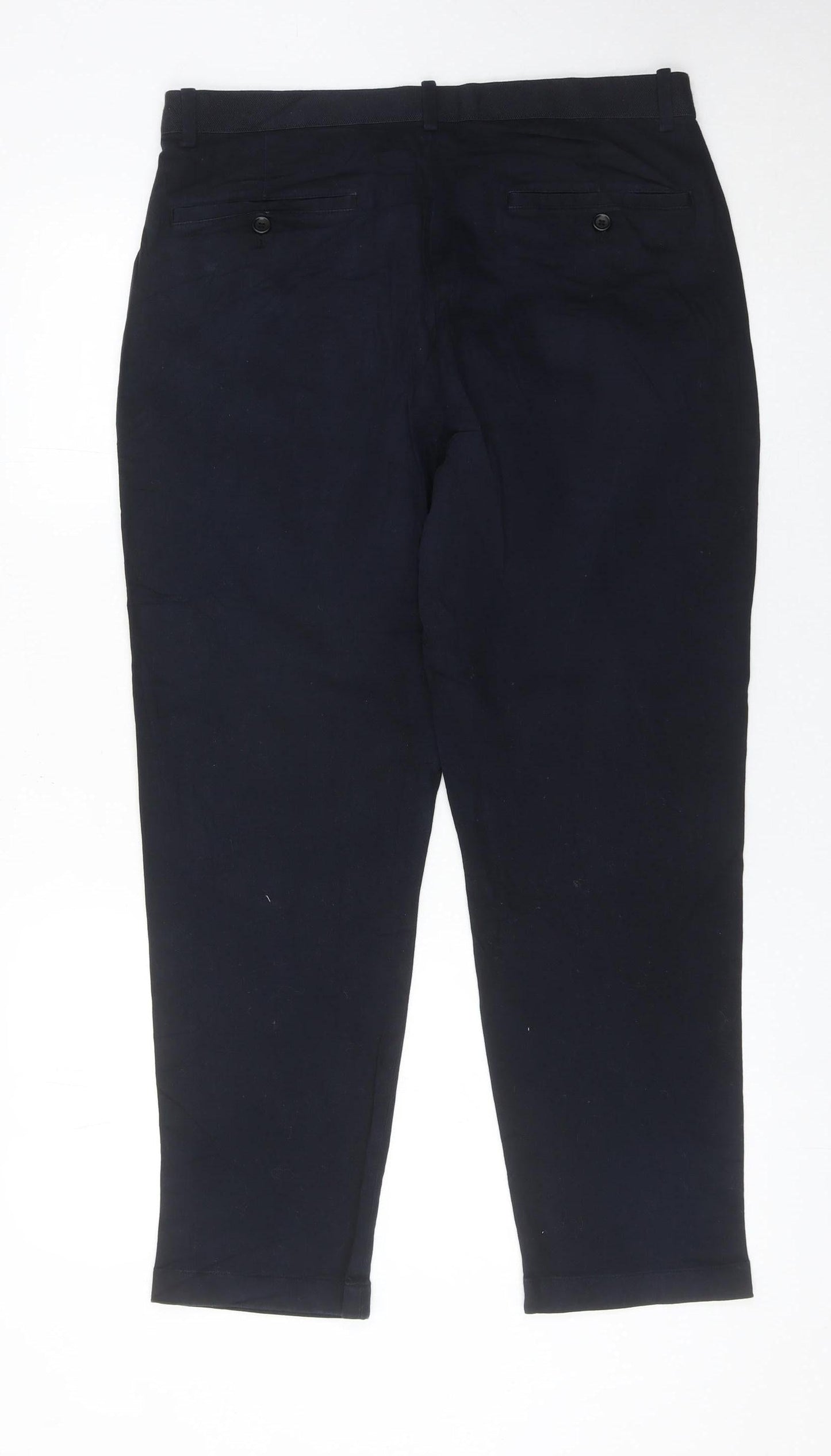 Uniqlo Men's Black Slim Chino Trousers 30x30 Cotton Blend