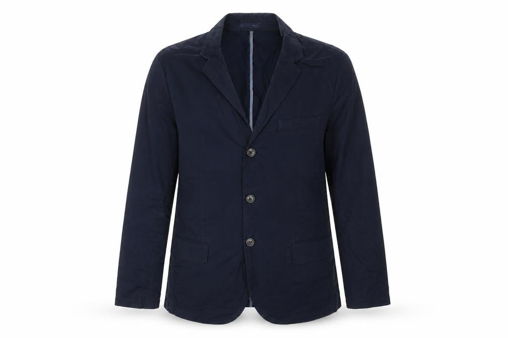 Gap Women Blue Cotton Single-Breasted Suit Jacket M