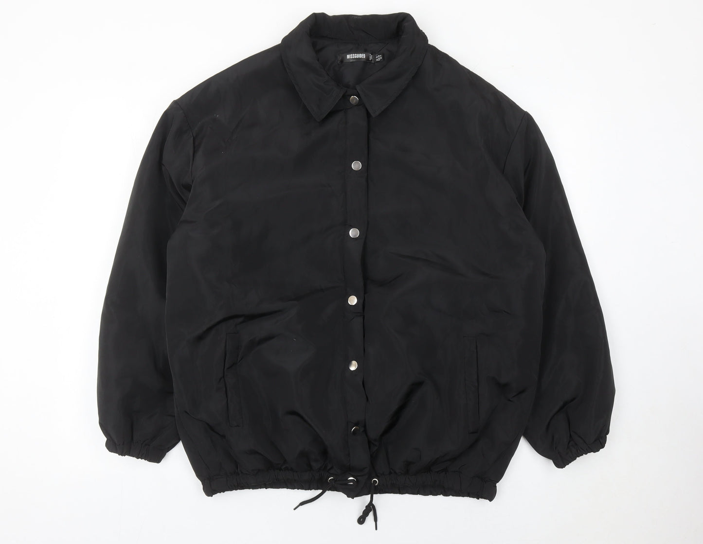 Missguided Women’s Black Size 10 Basic Jacket Lightweight Casual