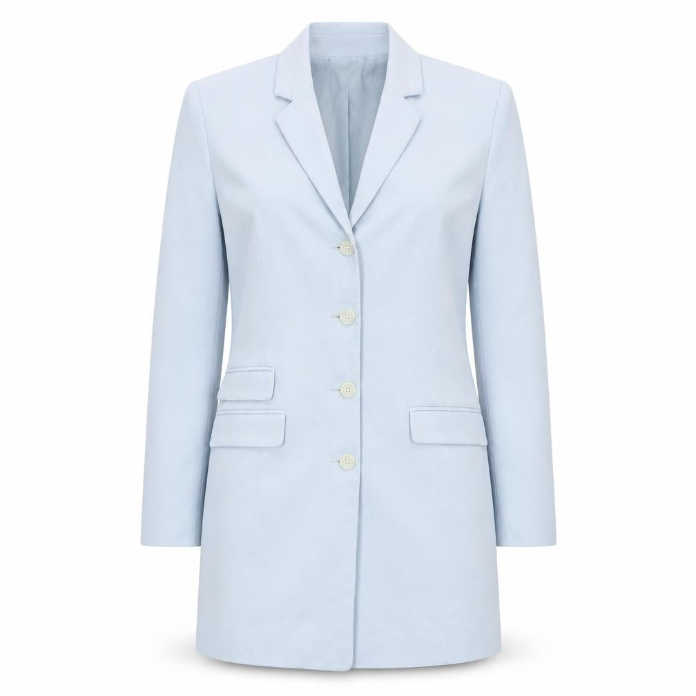 Miss H Update Women's Blue Size 8 Single-Breasted Blazer Jacket