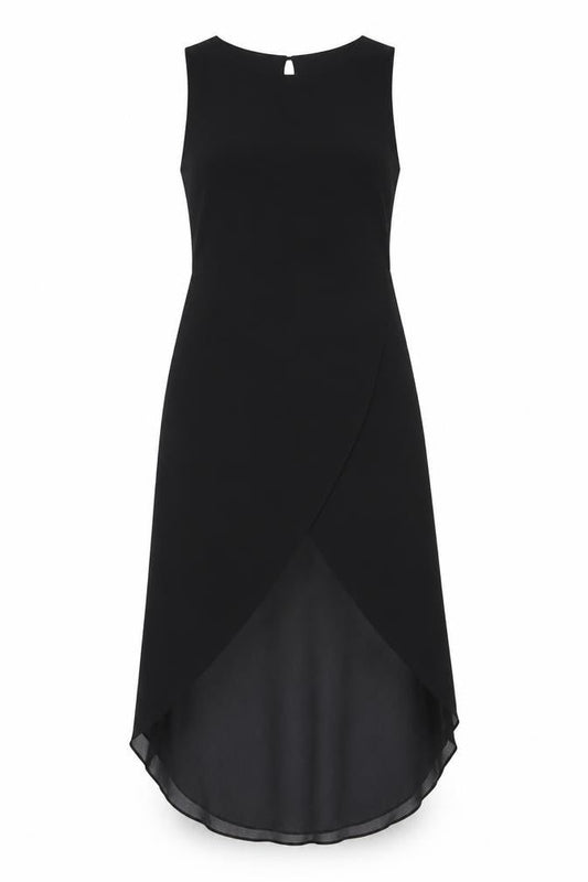 H&M Divided Women’s Black Hi-Low Shift Dress Size 10 Sleeveless