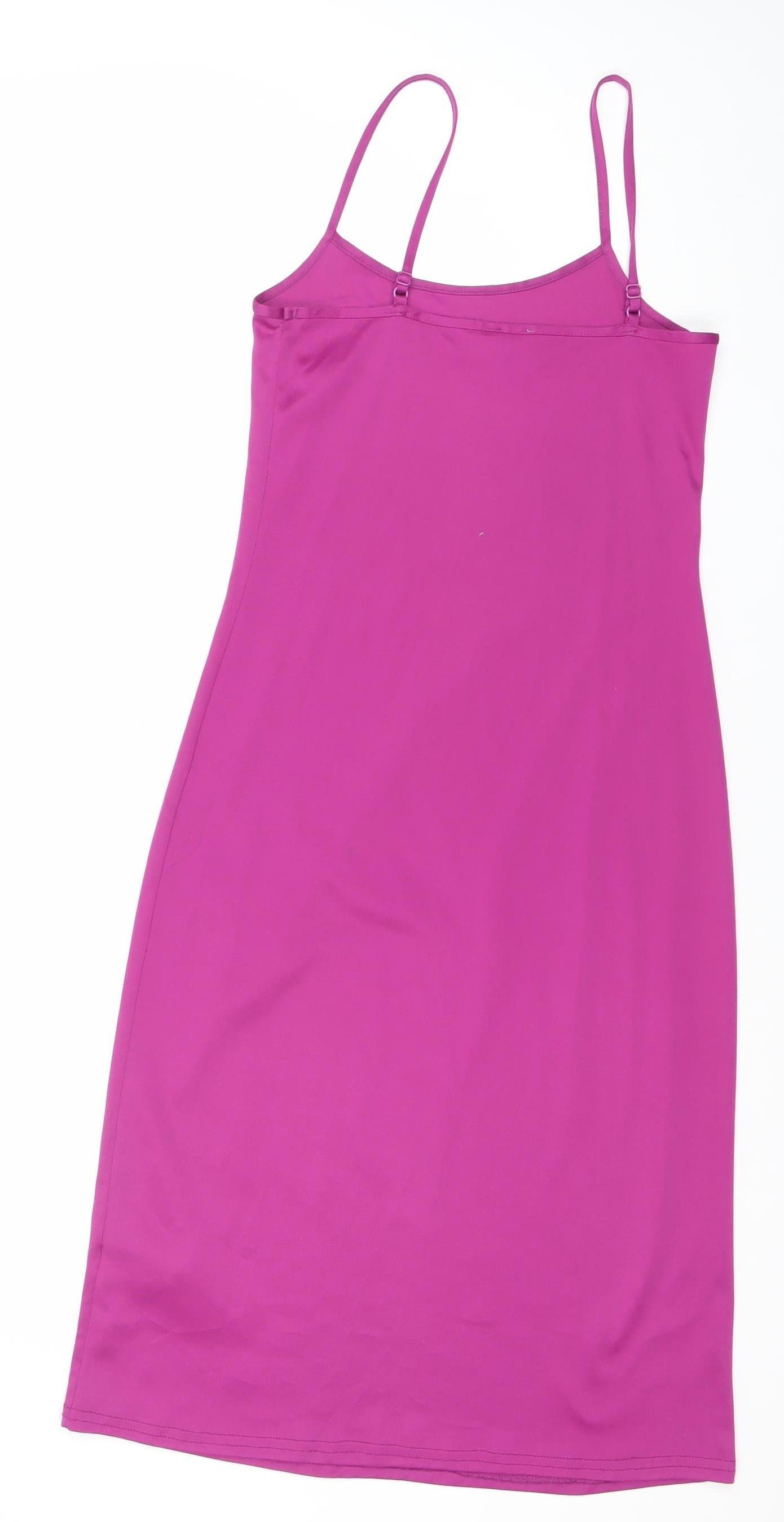 ASOS Women’s Pink Size 8 Slip Dress Scoop Neck Sleeveless