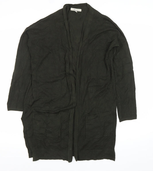 Pascale Women’s Black Cardigan Size 12 Long Sleeve Knit Pockets