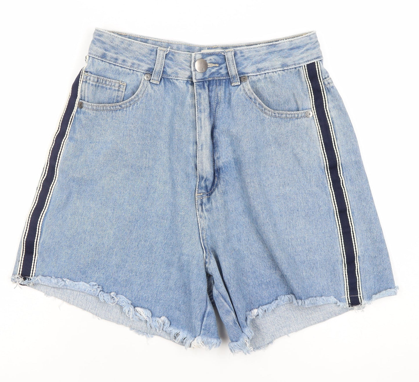Cotton On Womens Blue High Rise Denim Cut-Off Shorts Size 10