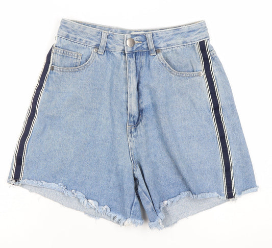Cotton On Womens Blue High Rise Denim Cut-Off Shorts Size 10