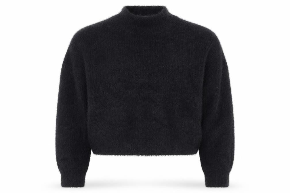915 Generation Girls Black Mock Neck Pullover Jumper 14-15 Years