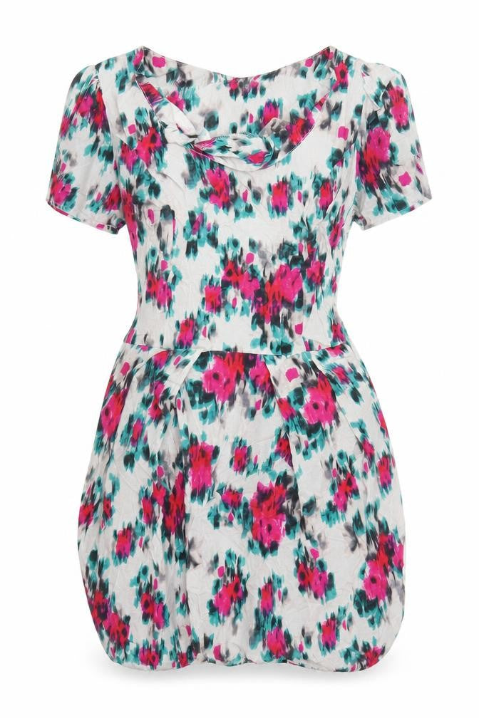Topshop Women’s Multicoloured Floral Bodycon Dress Size 10