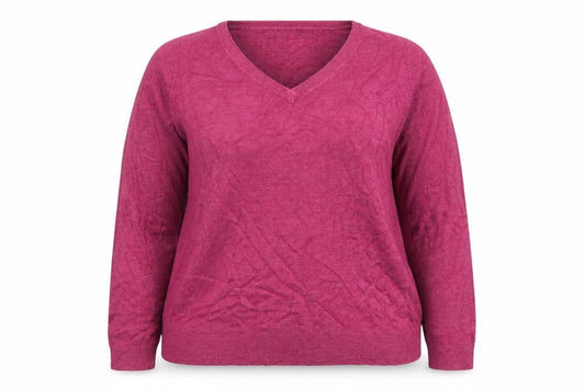 Marks & Spencer Women's Purple V-Neck Wool Blend Jumper Size 14