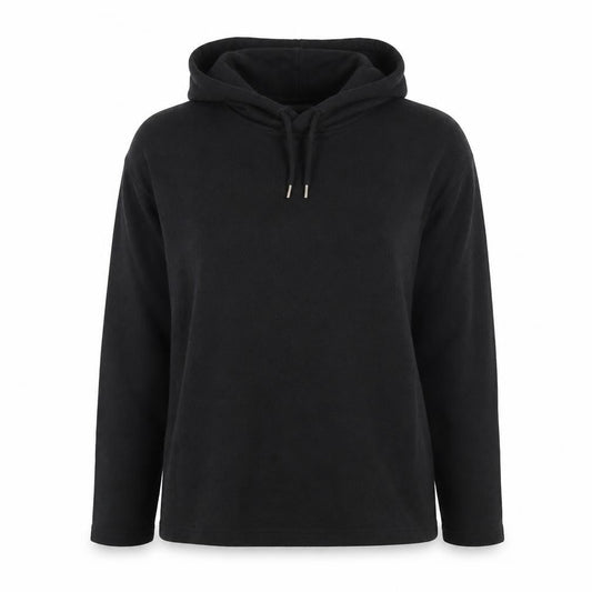 Women's Black Pullover Hoodie Small Cotton Blend Long Sleeve