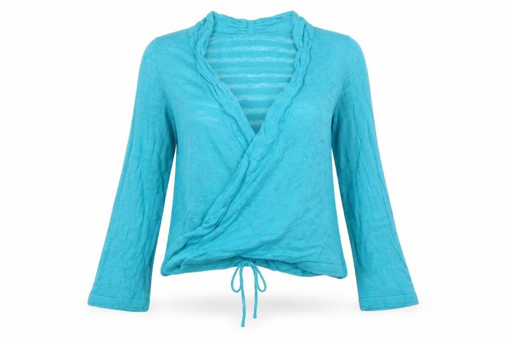 Marks & Spencer Women’s Blue Wrap Cardigan UK 12 Viscose Blend