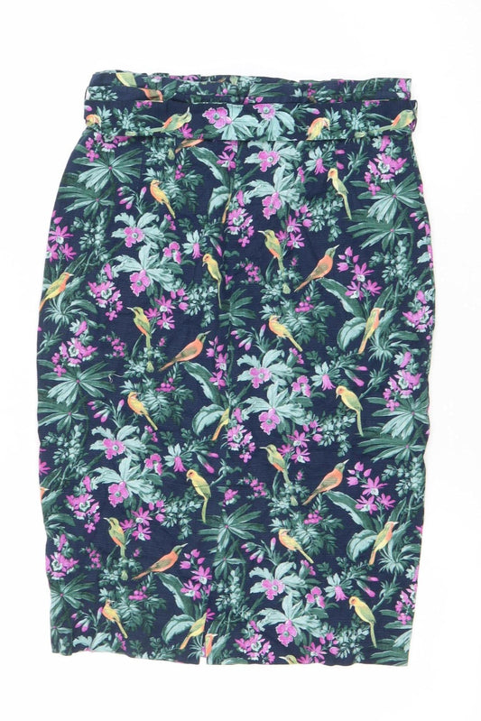 Oasis Women’s Multicoloured Floral Tropical Skirt Size 12