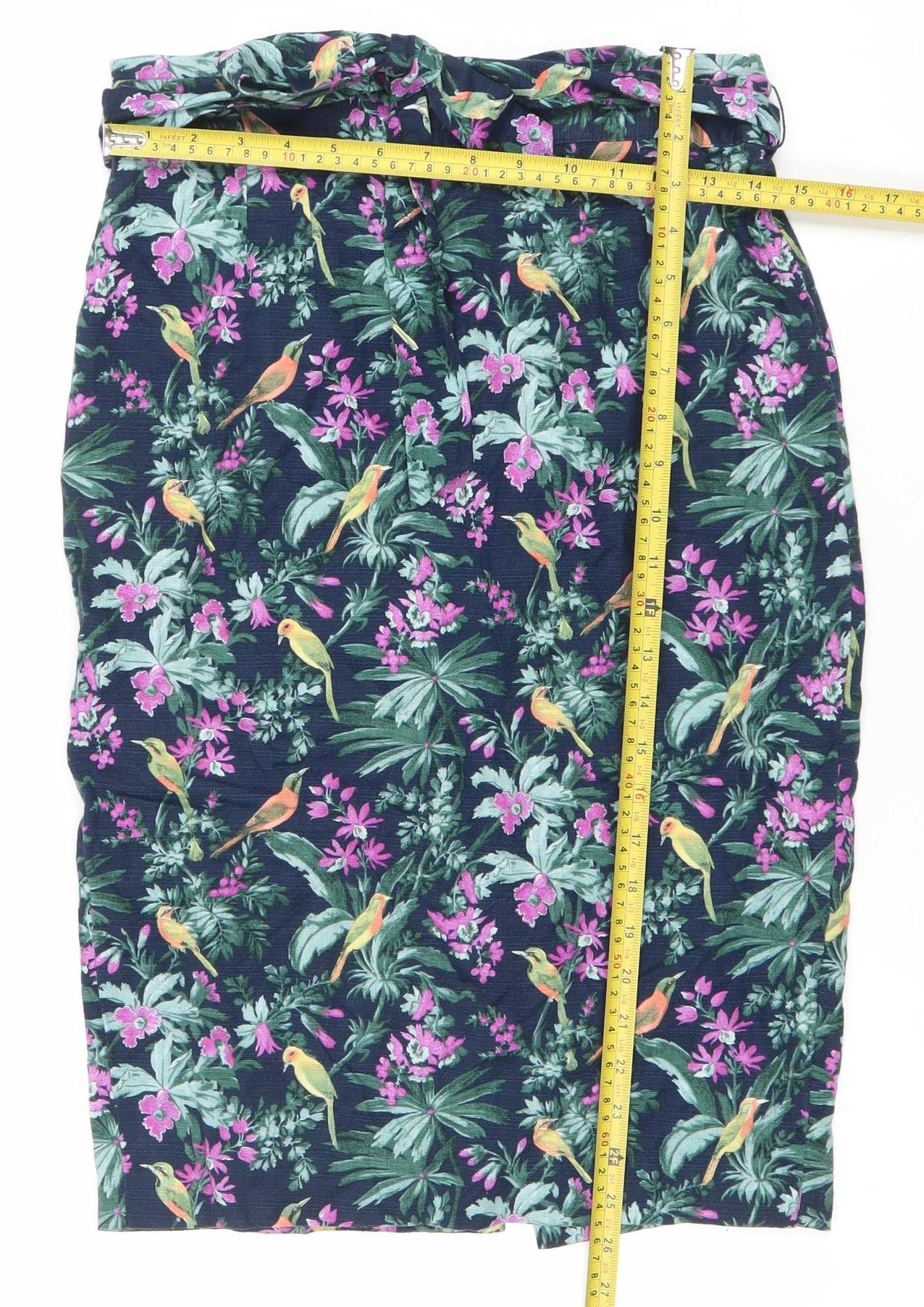 Oasis Women’s Multicoloured Floral Tropical Skirt Size 12