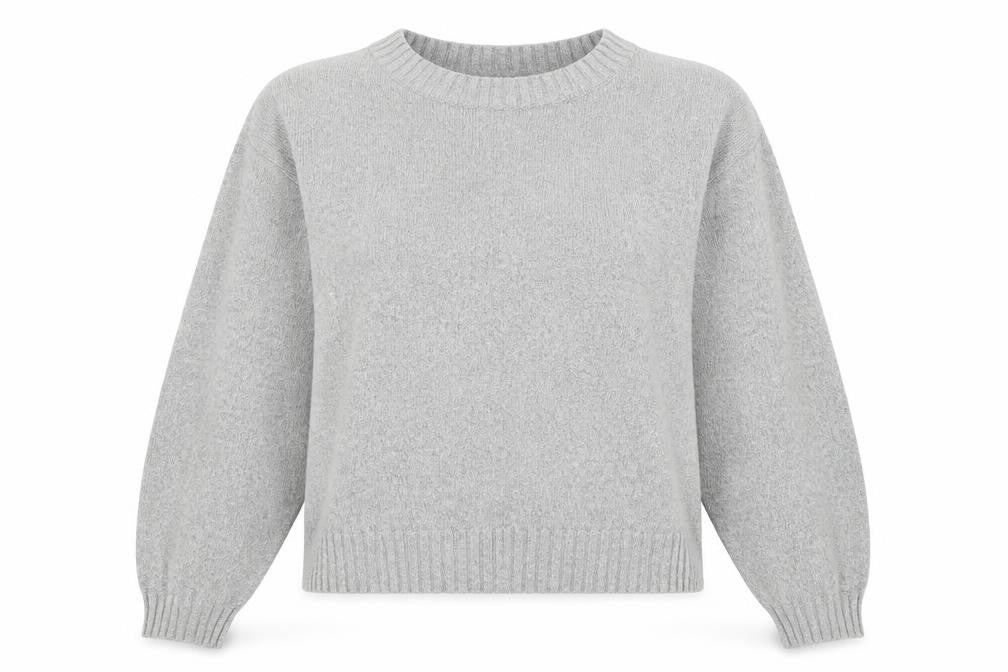 Hollister Womens Grey Crew Neck Pullover Jumper Small Wool Blend
