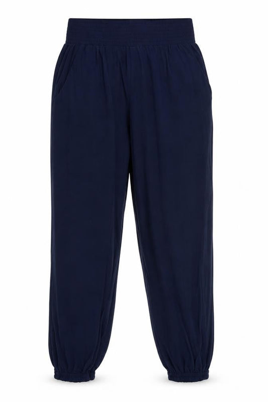 Cucumber Womens Blue Small Jogger Trousers Lightweight Elastic Waist