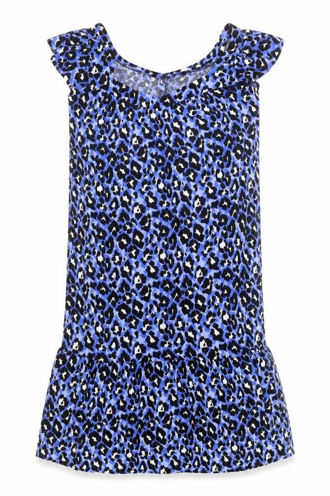 Papaya Women’s Blue Leopard Print Shift Dress Size 10