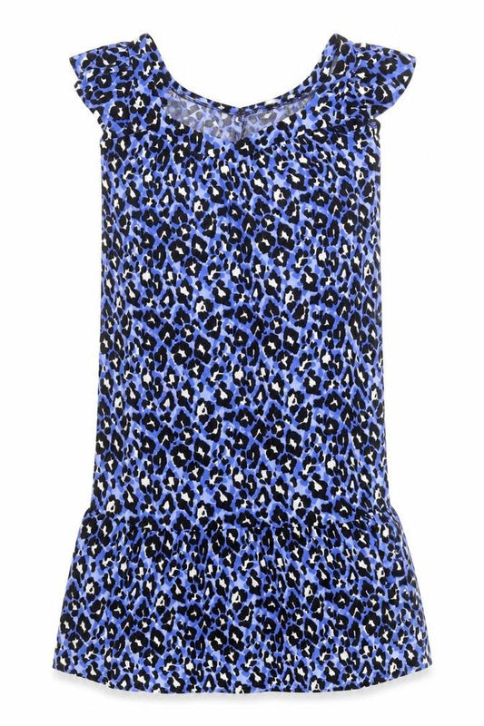 Papaya Women’s Blue Leopard Print Shift Dress Size 10