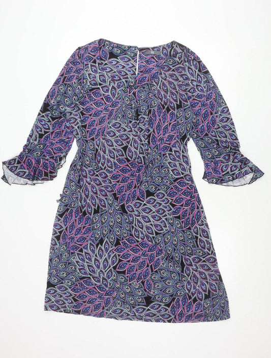 BHS Women’s Multicoloured Paisley Shift Dress Size 18 Viscose