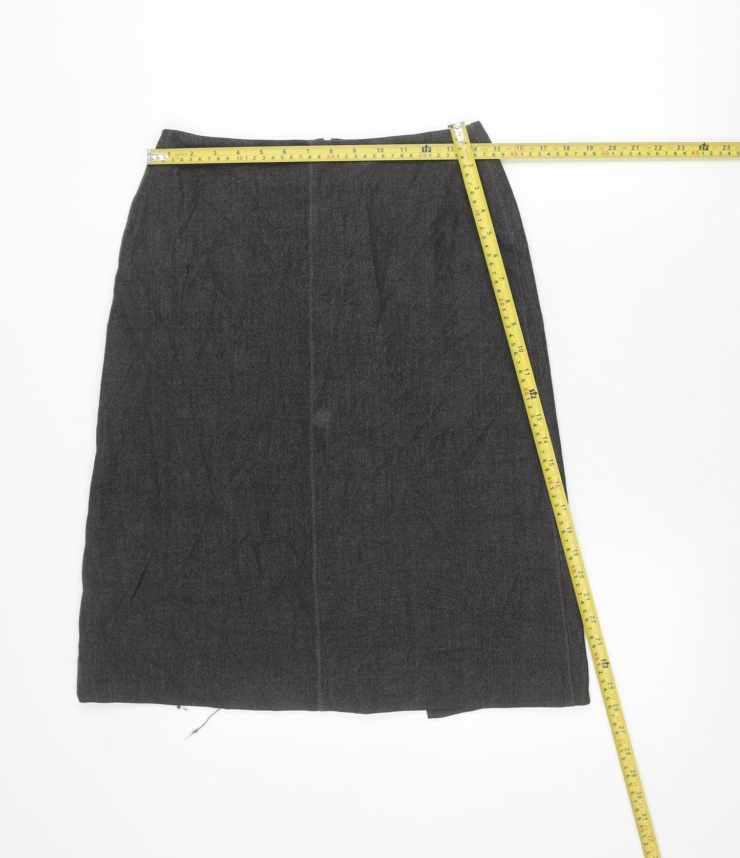 Marks and Spencer Womens Grey Size 12 Pencil Midi Skirt