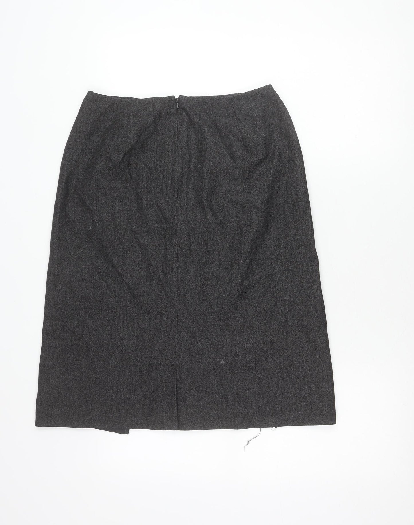 Marks and Spencer Womens Grey Size 12 Pencil Midi Skirt