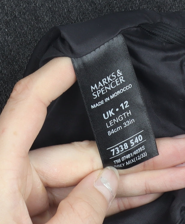 Marks and Spencer Womens Grey Size 12 Pencil Midi Skirt