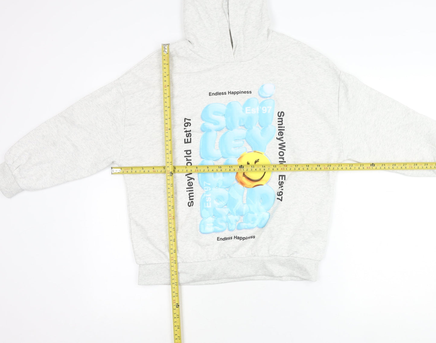 Marks & Spencer Girls Grey Smiley World Pullover Hoodie 9-10 Years