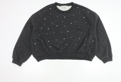 Marks & Spencer Women’s Grey Jewel Pullover Jumper Size L Regular