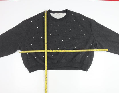 Marks & Spencer Women’s Grey Jewel Pullover Jumper Size L Regular
