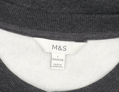 Marks & Spencer Women’s Grey Jewel Pullover Jumper Size L Regular