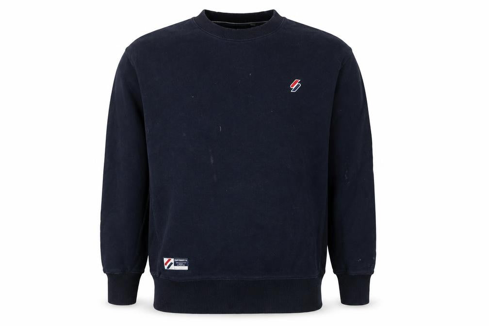 Superdry Men’s Blue XS Pullover Crew Neck Sweatshirt Logo