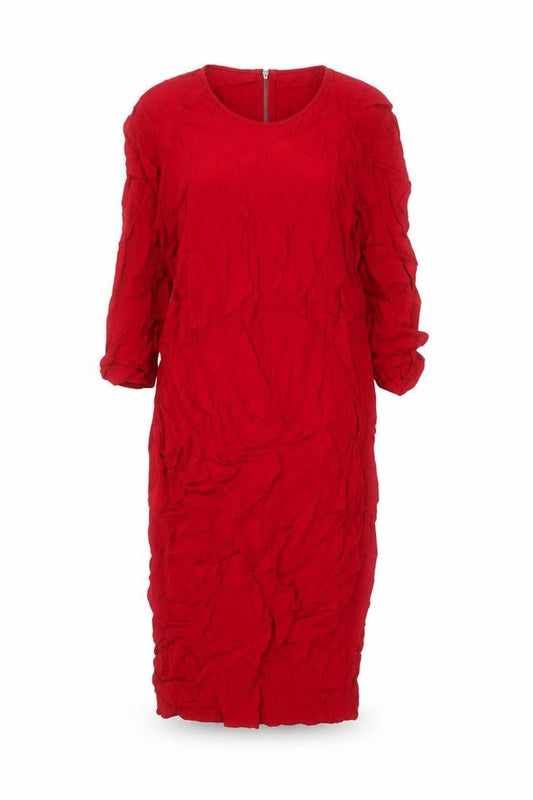 Rützou Women’s Red Sheath Dress Size 6 Viscose Scoop Neck Formal