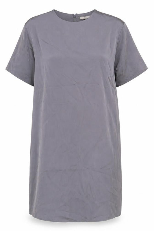 H&M Women Grey XL Shift Dress Knee Length Short Sleeve Work Casual