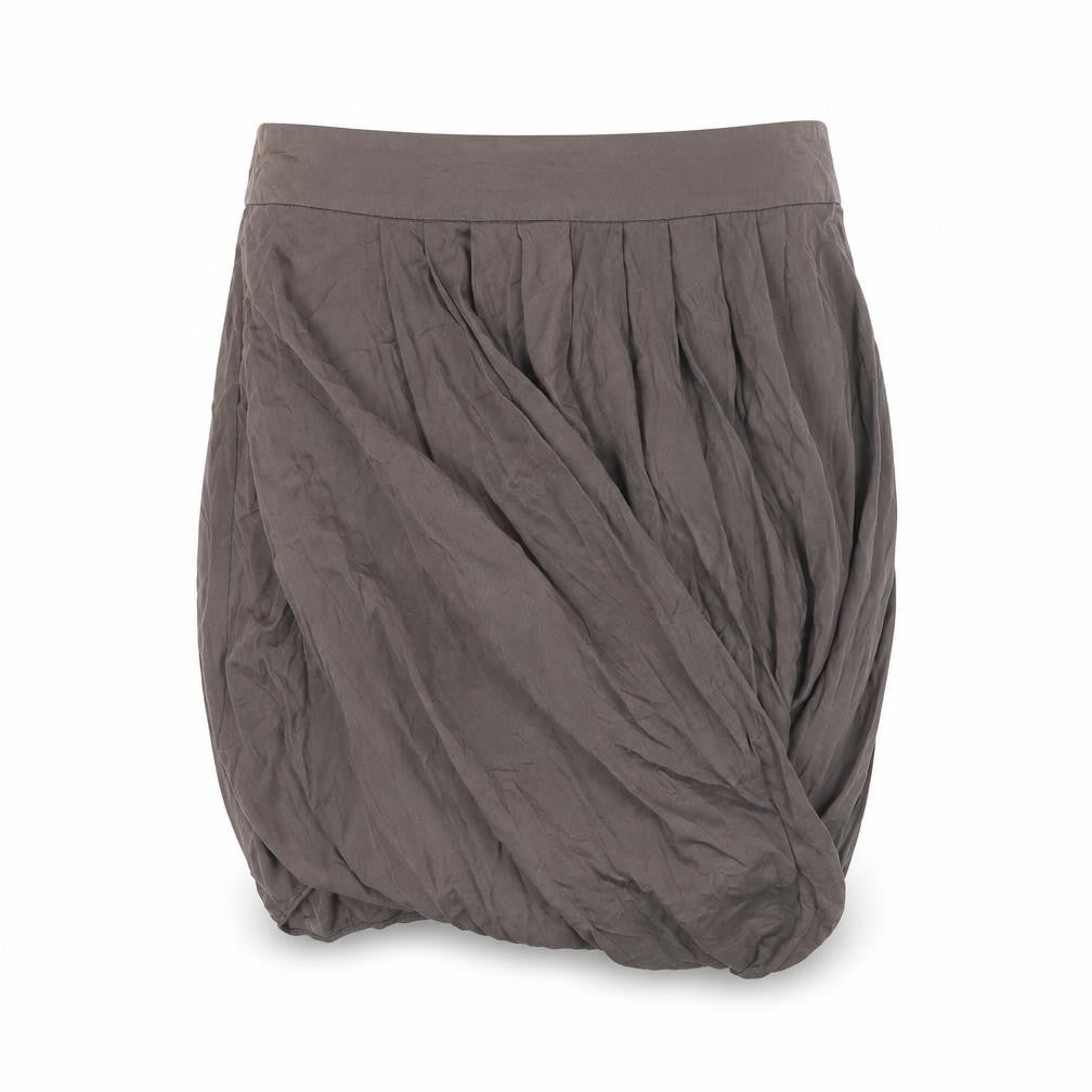 Warehouse Women Brown Size 12 Bubble Hem Cotton Skirt
