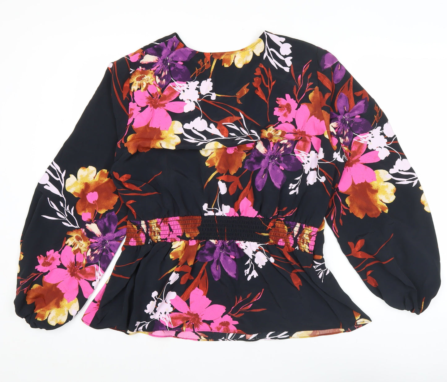 Wallis Women’s Multicoloured Floral Wrap Blouse UK 18