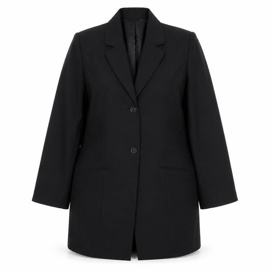 Fashion Plus Womens Black Size 14 Tailored Formal Suit Jacket