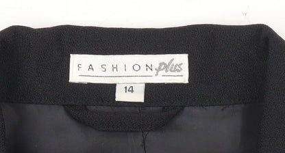 Additional view of Fashion Plus women’s black, size UK 14, tailored formal suit jacket