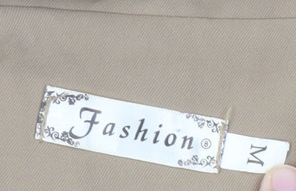 Brand and care label for Fashion Women's Beige M Blazer Single-Breasted Work Jacket