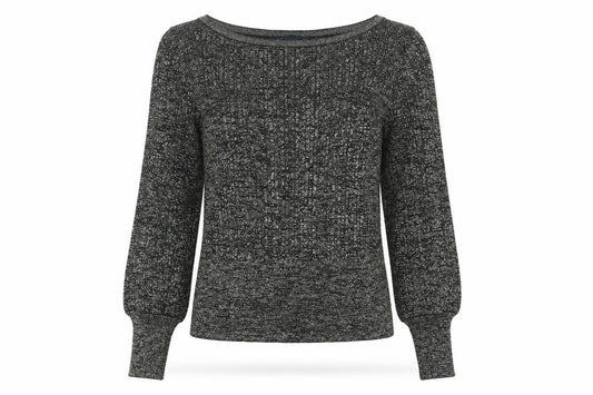 Marks and Spencer Womens Black Knit Boat Neck Blouse Size S