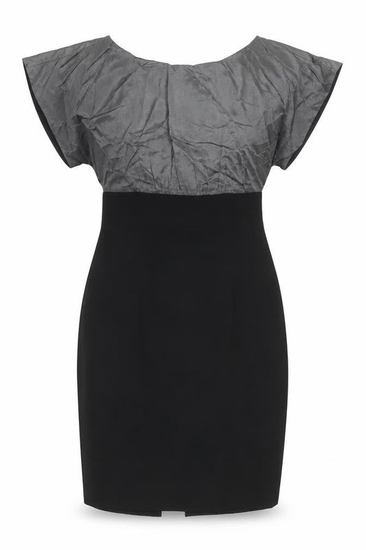 Coast Women’s Grey Black Sheath Dress Size 8 Silk Blend Formal