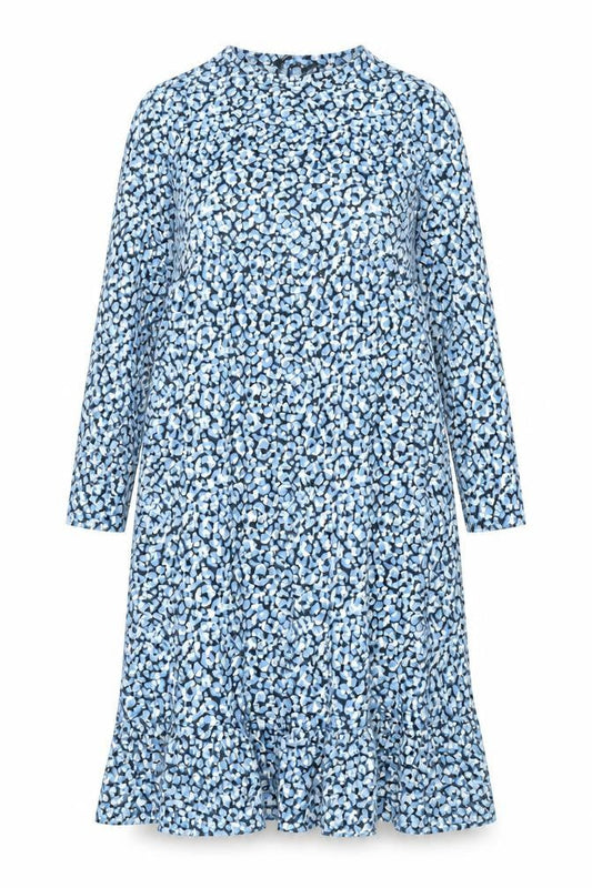 F&F Women’s Blue Animal Print Midi Shift Dress UK 12