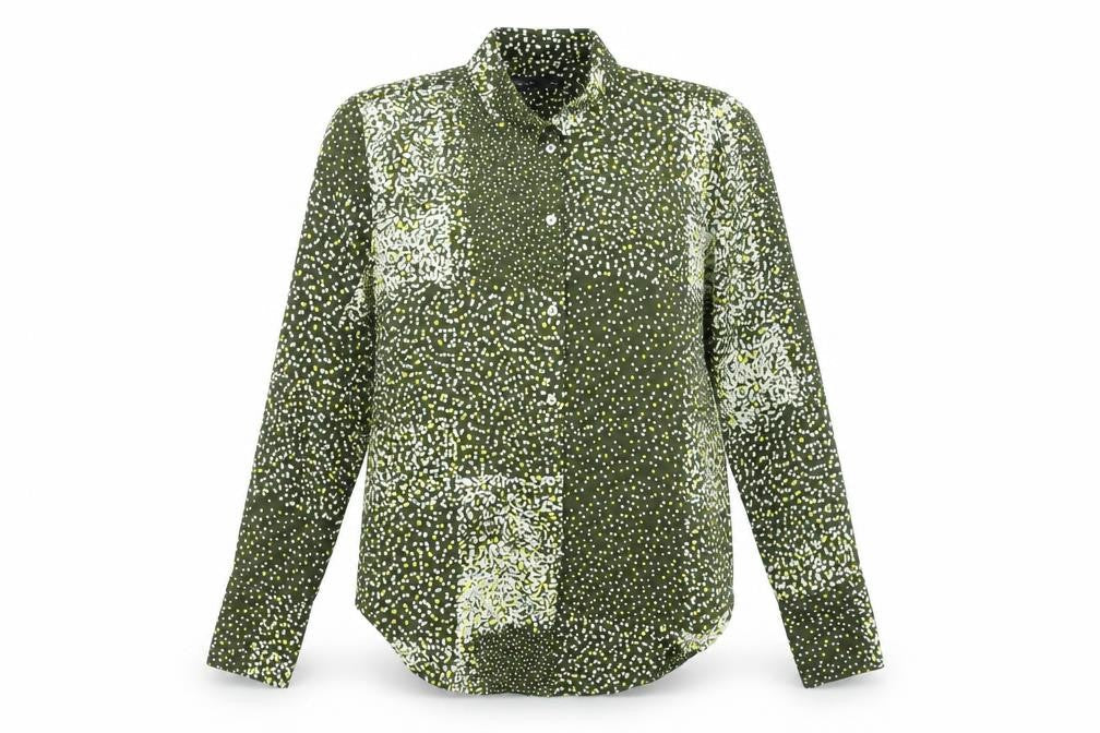 Marks & Spencer Women’s Green Button-Up Blouse Size 6 Polyester